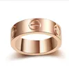 Luxuryrings paar designer kaart High Edition 18K Rose Classic Men and Womens Wedding Signature Ring with Logo