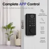 Zamknij Smart Deadbolt Blopks Waterpoof Wi -Fi Bluetooth TuyaApp Biometryczny odcisk palca Bezpośrednia cyfrowa klawisza Blokada drzwi wejściowych