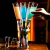 6pcs plage créatif cocktail verre couleurs champagne flûtes flûtes set wine bar étincelante en verre de piscine 33 cm de hauteur