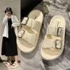 Sandals Natural Leather Anti Slip Rubber Flip Flop