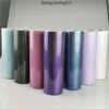 Stanleiness 20oz sublimatie glitter tumblers regenboog kleur roestvrijstalen water fles dubbele muur koffiemok met deksel isolatie drinkbeker a02 i1et