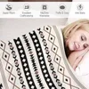 Decken Aztec Black Brown Creme Mischmotive Muster werfen Decke Vintage dünner Luxus