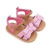 Sandalen Meckior zomer babymeisje schoenen boog plaid babys tuin geboren anti-slip rubberen bodem eerste wandelaars