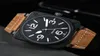 Luxury Top Brand Men039 Watch mécanique Sports Fashion Three Needle Square en acier inoxydable Case en cuir Watch7132012