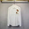 豪華なドラゴン刺繍シャツの男性長袖カジュアルビジネスドレスシャツ男性コットンソーシャルパーティーバンケットステージDJシャツ