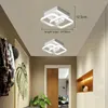 Luzes de teto Chandelier White Square Led Cozinha Led Banheiro Lâmpada