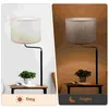 Decorative Flowers Fabric Lampshade Shades Floor Simple Desk Light Bulbs Household Cover Linen Rustic Black