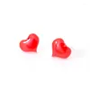 Kolczyki stadnorskie MLOVEACC Sweet Heart for Girlling Srebrny 925 Red Ear Studs Koreańskie prezenty biżuterii