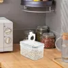 Bottiglie di stoccaggio Contenitori ermetici per alimenti Contenitore da cucina 5 pezzi Organizzazione e cereali della dispensa casa