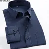 Camisas casuales para hombres Autumn Men Trabajo de tamaño de talla grande Camisa a rayas Manija larga Gran de gran tamaño 7xl 8xl Vestido azul 9xl 10xl 12xl