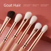 BEILI 15Pcs Rose Gold Makeup Brushes Pink Natural Goat Hair Foundation Powder Blush Eyeshadow Brush Set brochas maquillaje 240403