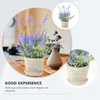 Decorative Flowers Artificial Flower Pot Faux Plants Lavender Potted Ceramic Pots Indoor Household