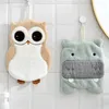 Towel Cartoon Hand Towels Coral Fleece Hanging Absorbent Children Cute Kitchen Accessories Bathroom Supplies