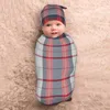 Blankets Red Black White Plaid Baby Swaddle Blanket For Born Receive