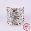 Hoyon Fashion Trend 925 Silver Zircon Full Diamond Womens Ring Hip Hop Mens Unisex Jewelry Pareja de bodas 240401