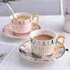 Cups Saucers European Phnom Penh Ceramic Coffee Mug Porcelain Modern Minimalist Fashion Afternoon Tea Cup With Saucer Set Drinkware 250ML