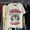 メンズの女性TシャツヘルスターTシャツラッペデザイナーラッパーウォッシュグレーヘビークラフトユニセックスショートスリーブトップハイストリートファッションレトロヘルズTシャツTEES USサイズS-XL