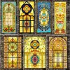 Filmer Privacy Windows Film Frosted Stained Glass Vintage Window Stickers Selfadhesive Chapel Cling Church Style Glass Sticker