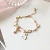 Best Friend Gift Sweet And Fresh Pearl Flower Cartoon Cute Rabbit Butterfly Bracelet
