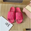Designer M Slippers Fashion M High Heels Elegant Sandal Woman Shoes Low Heeled Slippers White Pink Yellow Formal Shoes slippers