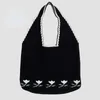 Evening Bags Little Flower Cute Creative Pattern Knitted Bag Female Student Casual Weaving Wool Shoulder