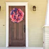 Decorative Flowers American Independence Day Wreath Double Style Home Decoration Props Scene Hanging Decorations