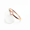 Korean Fashion Lucky Clover Eco Friendly Rose Gold Bracelet, Versatile And Popular Open Bracelet