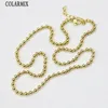 Chaînes 10pcs Collier de brin de perle d'or multi-taille