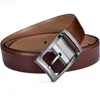 Belts 1 mens reversible classic dress belt leather rotating buckle 2-in-1 made of BeltoxC240407