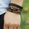 Bedelarmbanden touw weven gevlochten lederen armband vintage stijl diy combinatie set stam geweven mannen drop levering otzic