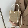 Evening Beach Bags Summer Casual Straw Woven Bag for Women in Trendy and Fashionable Portable Bucket Single Shoulder Crossbody