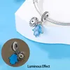 925 Silver DIY Pendant Accessories Accessories Luminous Luminous Color Butterfly Crab Cinema Suspension Cross -border Wholesale