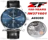 2021 ZFF Chronograph Edition quot150 YEARSquot 371601 Edition Blue Dial A96355 Automatic Chrono Mens Watch Black Leather 4323624