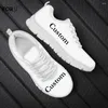 Casual Shoes INSTANTARTS Cartoon Dental Pattern Ladies Spring Flat Breathable Air Mesh Sneakers Women's Lace Up