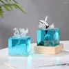 Decorative Figurines Creative Birthday Surprise Handmade Whale Resin Ornament 5V1A Lamp Mini Night Light For Gift