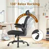 Ergonomic High Back Office Desk Chair with Adjustable Headrest and Lumbar Support - Perfect for Home and Office Use - Black Color