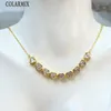 Chains 10 Pieces Clear Zirconia Link Charms Necklace Women Choker Stackable Jewelry Chain Fashion 52613