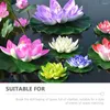 Decorative Flowers 8 Pcs Artificial Lotus Pond Decoration Water Lilies Household Floating Ponds Plants Lily Pads Eva Simulation