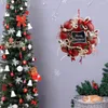 Decorative Flowers Year Corridor Door Hanger Christmas Wreath Festive Winter Snowflake Garland Red Berry For