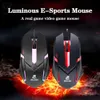 Möss USB Wired Mini Gaming Mouse 1000 DPI Optical 3 -knapp RGB USB Wired Musmöss för PC Desktop Laptop Computer Gamer Y240407