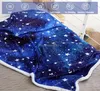 Blankets Stars Sherpa Fleece Throw Blanket Cute Cartoon Blue Meteor Super Soft Plush Flannel Fuzzy Sofa Chair Bed