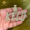 Custom populaire premium look Moissanite hiphop sieraden Cubaanse linkketen VVS1 Diamond Iced Out Pendant