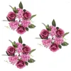Fleurs décoratives 3 pcs chandeliers Garland Rings Pilier Decor Mariage Layout