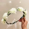 Decoratieve bloemen vrouwen elegante bloemhoofdband krans bloemen bruiloft haar slingeren voor activiteiten feest strand pography accessoires