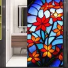 Window Stickers Privacy Windows Film Decorative Colorful Stained Glass No Glue Static Cling Frosted