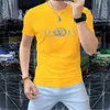 2024 Hotsales Novo estilista designer massirts letra de broca quente Moda Mank Man T-shirt Casual Tees Casual