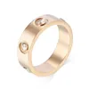 Designer Ring Liebesringe Rose Gold Frauen Diamant Moissanit Herren Verlobungsschraube Klassiker Luxus Bague Hochzeit Männer Silber Schmuckband Titanium Silber Geschenk