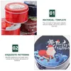 Retire os contêineres 12 PCs Christmas Candy Jar Presente Festival Supplies Tin Box Chocolate Tinplate