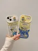 2024 عيون كبيرة لطيف الرمال الرمل والرسوم المتحركة Minion Apple Phone Case 13iphone11 anti fall 12promax full soft shell لطيف لطيف