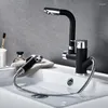 Zlew łazienki krany z kranu kuchennego mikserowe krany 360 stopni obracające się wylewka z 2 wężem wyciągającym